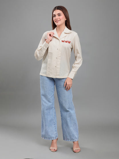 Hand-Painted Madhubani Detail Shirt