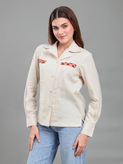 Hand-Painted Madhubani Detail Shirt