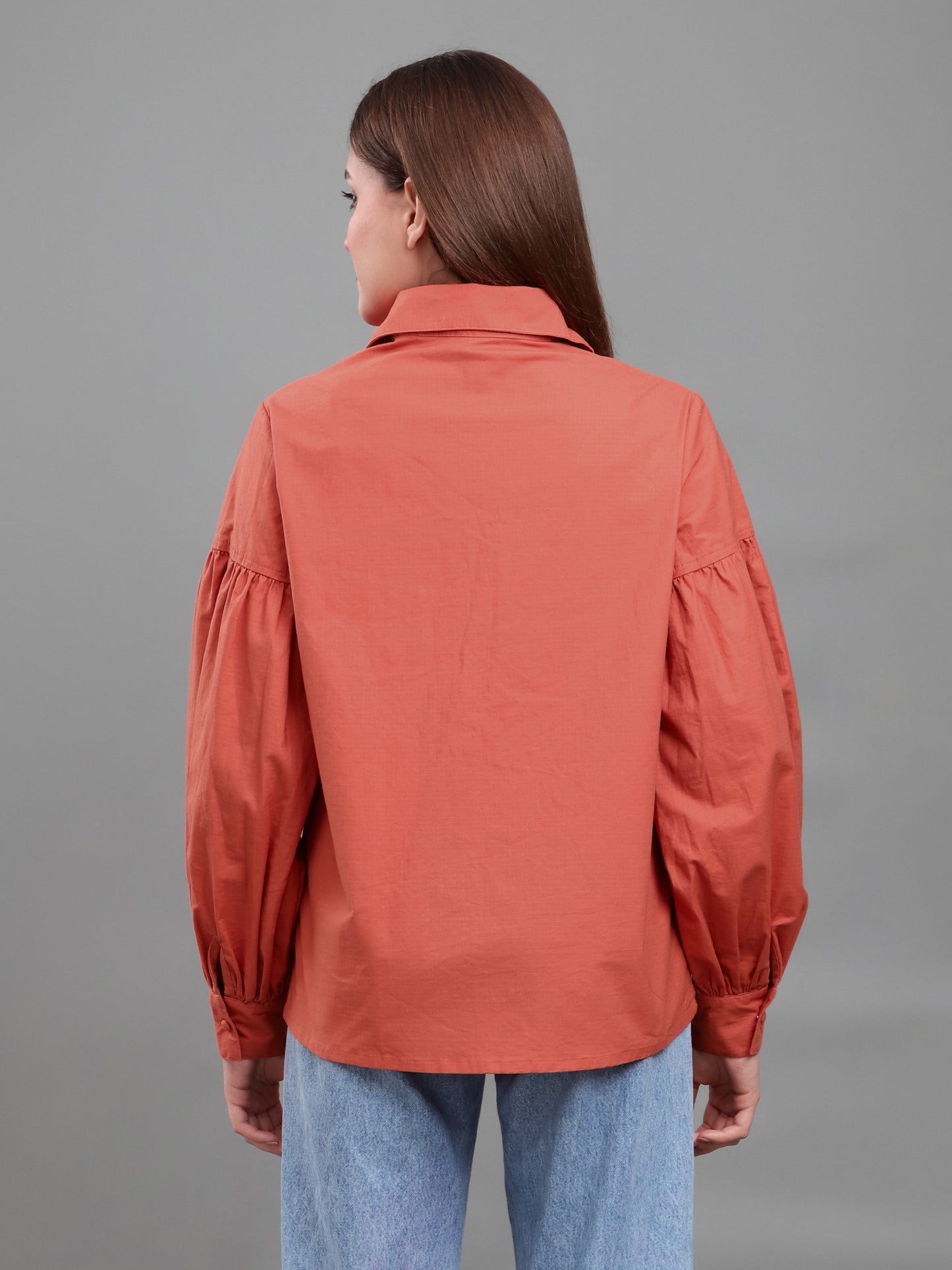 Terracotta Hand-Painted Madhubani Inspired Shirt