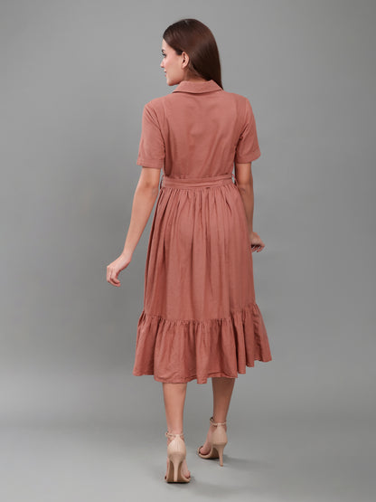 Hand-Painted Madhubani Pocket Shirt Dress